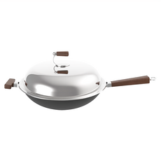 Mother Goose 鵝媽媽 輕量高純鈦複合金炒鍋 單把, 36cm, 1個