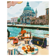 ArtLife 藝術生活 鑽石畫 GJ4243, 聖母殿的咖啡座, 1個