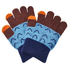 LEMONKID 檸檬寶寶 跳跳糖針織手套, 12 × 5cm, 棕藍色
