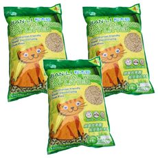 JIANLI PET'S ARTICLES 建立寵物精品 環保木屑砂, 天然松木/杉木製, 除臭, 16L, 混合木香, 3袋