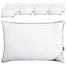 Tamsaa 超細纖維黑框拉鍊型枕芯 60 x 40cm 2個, 白色 + 黑色, 10個