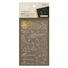 日本 MIDORI 金箔轉印貼紙 82618, 金色, 1張