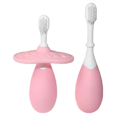 MARCUS&MARCUS 3階段手握訓練學習牙刷組 18個月以上適用 食品級矽膠 不含塑化劑不含雙酚A, 1組