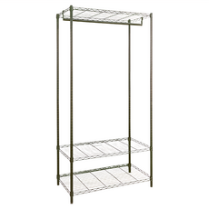 dayneeds 日需百備 輕型烤漆三層單桿衣櫥, 黑色