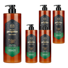 KERASYS 綠蜂膠活力光澤護髮乳 3種蜂膠打造蜂蜜般光澤, 1L, 5瓶