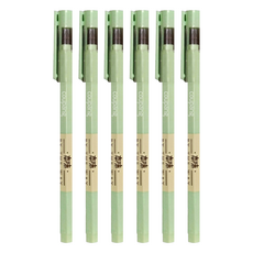 ACE 英士 六角桿中性筆 0.5mm, 綠桿, 6支