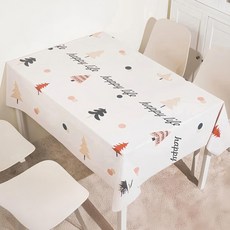 清新可愛風桌巾 happy life圖案, 140 x 180cm, 快樂小樹, 1件