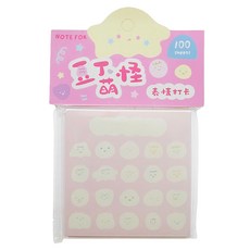 NOTE FOR 便籤紙 表情打卡, 豆丁萌怪, 3本, 1組