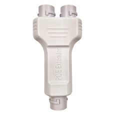 e-kit 逸奇 防水百兆款一對二標準POE中繼器，白色，ABS材質，IEEE802.3af/at標準POE供電, PE100D_M, 1個
