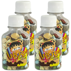 JOJO 喬鈺 石頭造型可可風味糖 古早味零食, 70g, 4瓶