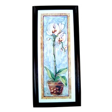 原木鑰匙盒壁飾 長 直幅 27 x 56cm, Orchid 蘭花, 1個