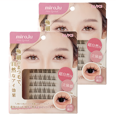 miro.lu 魔力璐 擬真軟毛分段式免膠假睫毛 36入 - 自然纖長, 2包