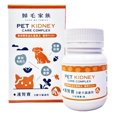 GOOD MO FAMILY 歸毛家族 Good寶系列寵物保健品 護腎寶 30顆 全齡犬貓適用, 腎臟, 1瓶