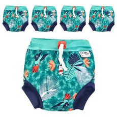 Close Pop-in 嬰兒尿布褲 游泳用 蜂鳥, 新款腰部束帶設計 彈性材質 裏層鋪棉 親膚保暖 束口設計 有效防止便便外漏, M, 5件