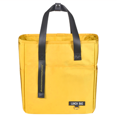 城市漫遊 大 黃色 防水保溫午餐袋, 1個
