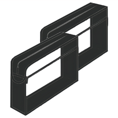 高清拉鍊文件書袋 L34cm x W25cm (8cm深) 薄身輕巧 方便攜帶, A4, 2個