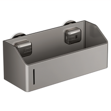 超級工廠 浴室置物架, 29 x 9.5 x 11.5cm, 吸盤長方款, 免打孔浴室收納, 1個