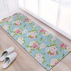 BonBon naturel 居家軟式珪藻土長踏墊, 玫瑰園/藍色