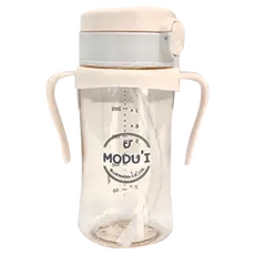 MODU'I BLUEMAMA 幼兒彈蓋PPSU防漏學習杯 260ml, 旋轉握把, 多種顏色可選, 玫瑰粉, 1個