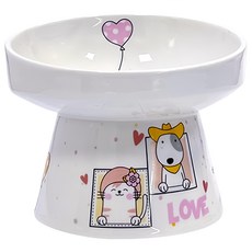 Pan’s 護頸陶瓷寵物碗 倆小無猜 M號, 1個