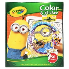 Crayola 繪兒樂 小小兵貼紙著色本, 貼紙著色本, Crayola, LLC, 小小兵, 1本