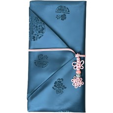 Leumie 高級絲綢禮金信封包巾組, 藍綠色, 1個