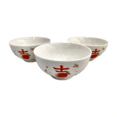 新食器 大吉大利4.5吋飯碗, 3個