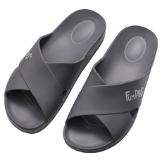 FUN PLUS 簡約純色室外拖鞋, 42/43, 深灰色