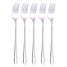 韓式長柄叉 Set 5支, 304不鏽鋼, 鏡面拋光工藝, 長20.7cm