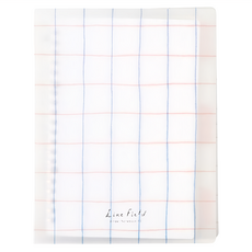 KOKUYO 國譽 Line Field 20孔A5 40頁 藍紅 活頁筆記本 方便替換內頁 簡約時尚, 1本