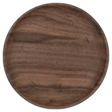 日式原木圓形餐盤 胡桃木 小圓木盤, 小(直徑15cm), 1個