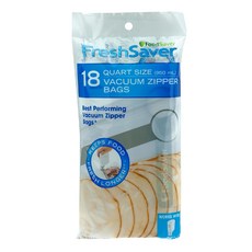 FoodSaver 真空夾鍊袋 超強真空保鮮 最省食 加速醃製入味 最省時 延長食物保存, 18個, 1包, 950ml