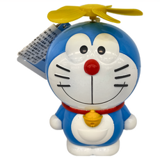 Doraemon 哆啦A夢 立體人形手搖扇 尺寸約11.5x7x9CM, 哆啦A夢 藍色 + 白色 + 黃色, 1個