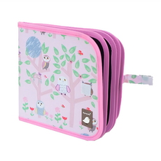 Jaq Jaq bird 攜帶型粉筆畫冊 空白款 樹上的貓頭鷹, 8頁可重複使用, 1本