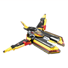 QMAN 奇妙積木 勝利飛燕2號 益智拼裝 創意啟發, 1盒, 黃色