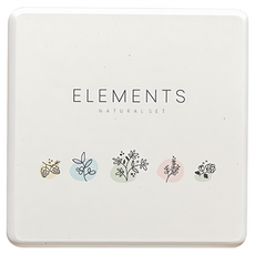 收納王妃 小品系列 方形杯墊, 小花草 白色, 1個