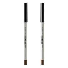 MAYBELLINE 媚比琳 超持久抗暈眼線膠筆 防水抗汗36HR 刺青般持久不暈, 深棕色, 2支