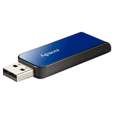 Apacer 宇瞻 USB 2.0 隨身碟 AH334, 獨特流線造型，隱藏式推鈕設計，一體成形吊飾孔, 32GB, 1個