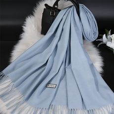 KissDiamond 喀什米爾羊絨加厚保暖兩用披肩圍巾 流蘇款 185 x 70CM