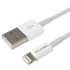 POLYWELL 寶利威爾 Type-A Lightning iPhone充電線 PW15-W45-A162, 2m, 1條