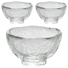 津輕 手作耐熱清酒杯 40ml, 透明色, 3個