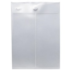 HFPWP 台灣製 環保無毒 防水直式黏扣式文件袋 資料袋 公文袋 板厚0.18mm 10入, A4, 1組, 白色