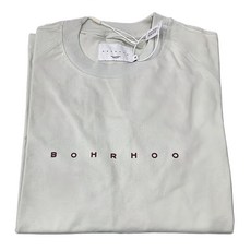 BOHRHOO LOGO字母印花T恤 冷白 100%棉