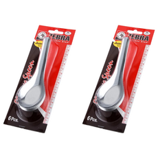 ZEBRA THAILAND 430不鏽鋼平底匙 6支, 傳統造型 好拿好握 邊緣平滑 大小適中, 2組