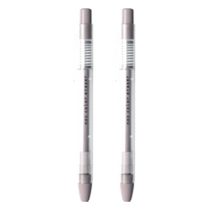 sun-star noc color eraser 按壓出芯橡皮擦, 筆身帶有筆夾, 橡皮擦芯直徑5mm, 可可色, 2個