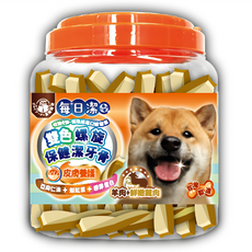 JOY FOOD 喜樂寵宴 每日潔 雙色螺旋保健潔牙骨 皮膚養護, 1罐, 羊肉 + 雞肉, 800g