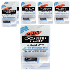 PALMER&#x27;S 帕瑪氏 維他命E SPF15 護唇膏, 可可脂防曬護唇膏, 無色, 4g, 6支