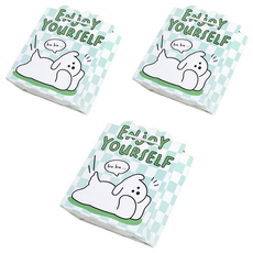 禮品袋套裝, 220 x 245 x 100mm，白卡紙, 享受當下, 3個