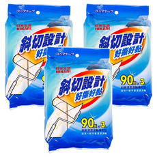 HIKARI 日光生活 斜撕清潔滾輪補充包 R867 90張 3捲, 3組