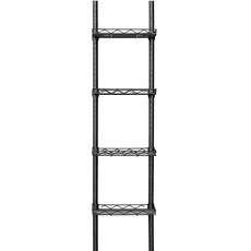 dayneeds 日需百備 頂天立地烤漆收納架 搭 網4片 附PP板 4片, 烤漆黑